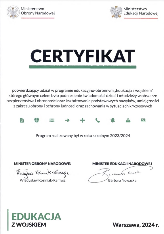 certyfikat